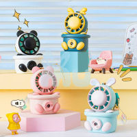 DN039พัดลมUSB DN039 ขนาดเล็ก แบบพกพา พร้อมสายคล้องแขน Cute Pet projection fan Mini series Small Fan สีพาสเทลพร้อมส่ง