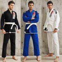 BJJ Gi ชุด Jitsu Bjitsu ชุดชาวบราซิลพร้อมเข็มขัดสีขาว