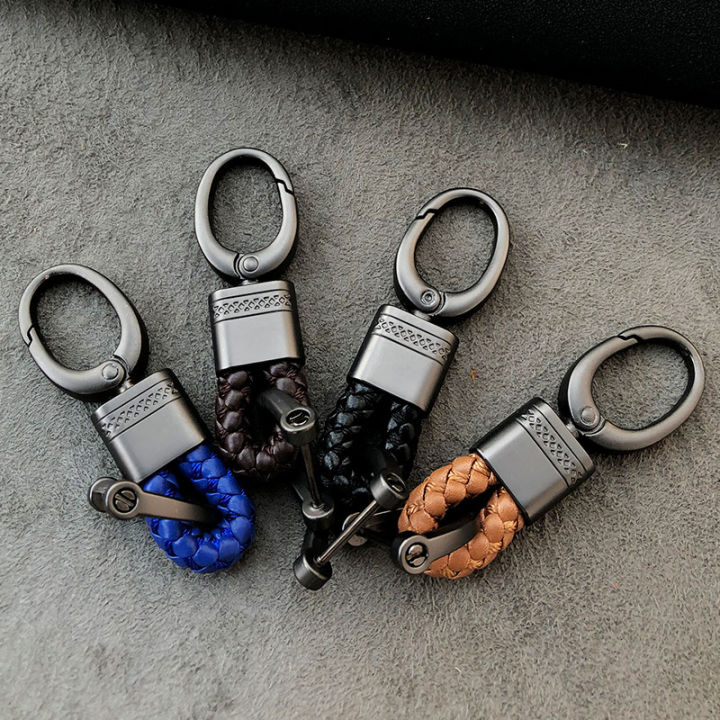 Fashion Car Key Holder Key Rings Key Chain Hand Woven Horseshoe