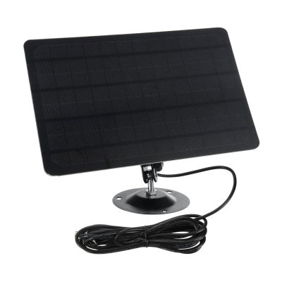 10W 5V Micro USB Solar Panel 2000mAh 360-degree Rotation Waterproof Wall Mounted Monocrystal Silicon Solar Plate for USB Camera