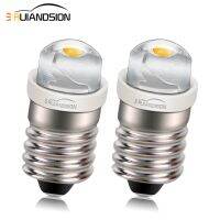 [ขายดี] 2ชิ้น0.5W สกรู E10โพลา3V 4.5V 6V 12V COB 100Lm ไฟฉายแบบ LED หลอดไฟฉายจักรยานสัญญาณท้ายโคมไฟทำงานอบอุ่น4300K 6000K