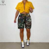 【CC】 VAZN 2023 Hot Camouflage Short Pants Young Overalls Safaristy Joker Designer