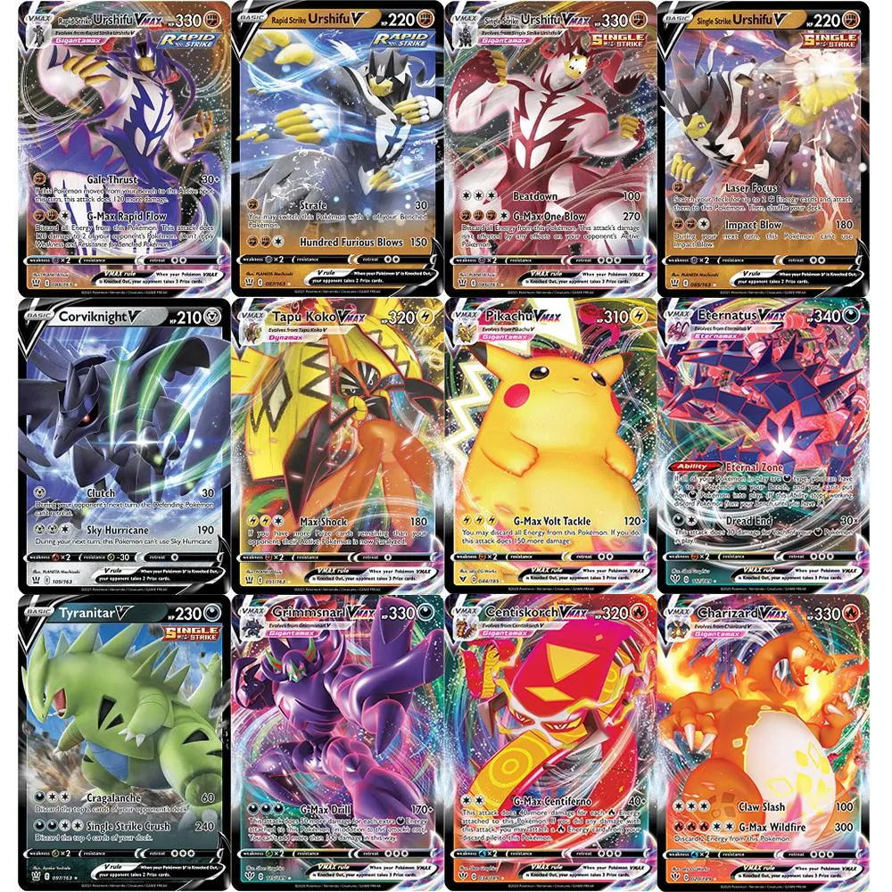 Carte Pokemon Francaise New 50-200Pcs Pokemon French Cards TAG TEAM GX Vmax  V Max 54VMAX 34V 12Energy Shining Trading Game Cardsmissingaccesskeyid :  Accesskeyid Is Mandatory For This Action. + [ Requestid :