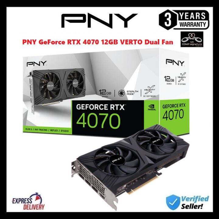 PNY GeForce RTX 4070 12GB VERTO Dual Fan RTX4070 | Lazada