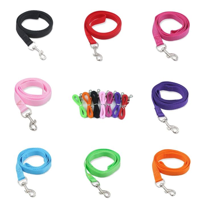 nylon-dog-leash-for-small-dogs-and-cats-1-5-120cm-colorful-pet-puppy-kitten-collar-lead-strap-belt-for-running-training-walking-collars