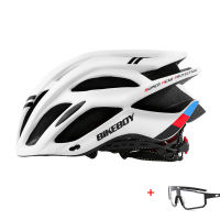 Integrally-mold Road Mountain Bike Helmet With Glasses Ultralight Bicycle Helmets MTB Riding Cycling Helmet helmets equestrian