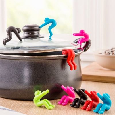 【jw】✚♞☸  1 Piece Spill-proof Lid Lifter for Soup Pot Tools Silicone Resistant Holder Keep The Decoration