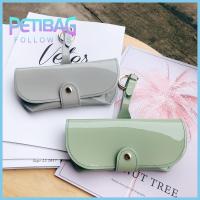 PETIBAG พร้อมสายคล้อง กล่องใส่แว่นตา สีทึบทึบ หนังพียู กล่องเก็บแว่นตา แฟชั่นสำหรับผู้หญิง วุ้นสดใส แว่นกันแดดกระเป๋าถุง สำหรับผู้หญิง