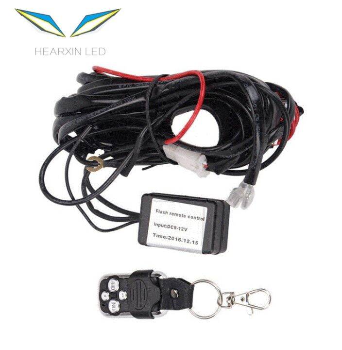 LED Light Bar Strobe Remote Controller Kit Work Light Wiring Harness
