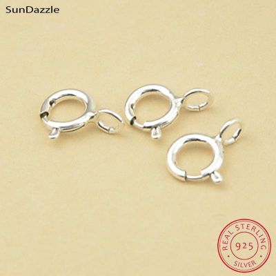 【CW】 10pcs 5mm Real 925 Sterling Round Clasps with Close Buckle Jewelry Making Findings