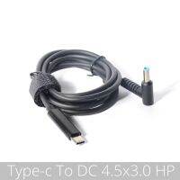 【HOT】 (4.5X3.0มม.) USB Type C PD สายชาร์จแล็ปท็อปสายไฟอะแดปเตอร์แปลงไฟ DC 4.5*3.0มม. ชาย90องศาสำหรับ