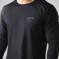 Spring and Autumn Sports Long-sleeved Mens Quick-drying Slim Round Neck Running T-shirt Mens Casual Training Bodybuilding Tops