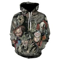 Sudadera Con Capucha De La Película De Terror Chucky Para Hombre, Chaqueta Con Estado 3D,Abrigo Inal,Unisex, S-6XL