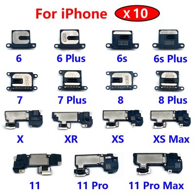 10 ชิ้น หูฟัง สําหรับ iPhone 6 6G 7 7G 8 8G Plus X XR XS 11 Pro Max Bottom Ringer Loud Ear Ear Speaker Flex Cable ชิ้นส่วนโทรศัพท์