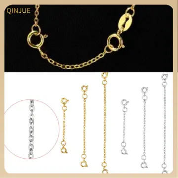 50pcs Stainless Steel 5cm Welded Extension Chain Gold Necklace