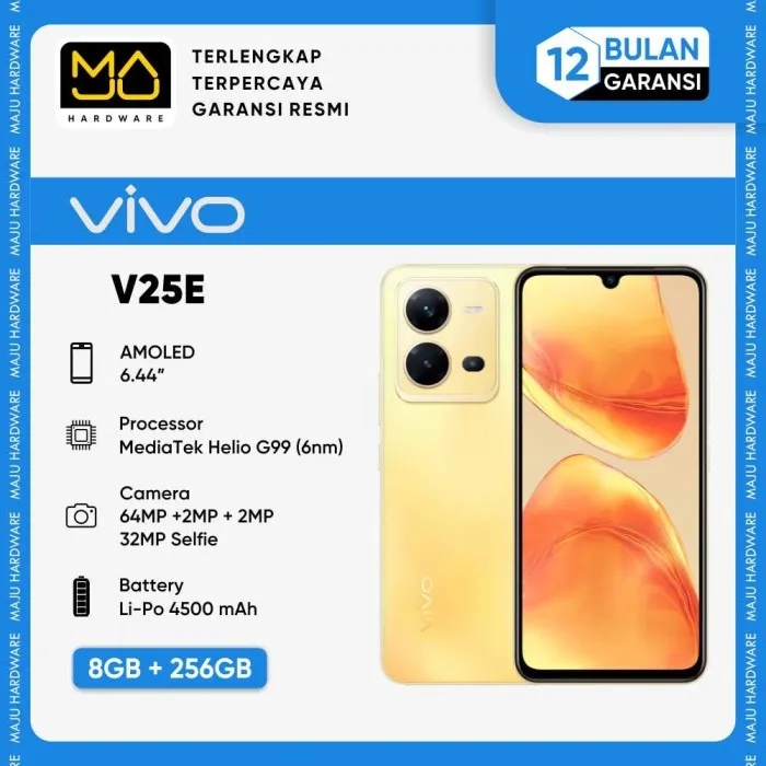 NEW VIVO V25E GOLD - RAM 8/128GB GARANSI RESMI | Lazada Indonesia