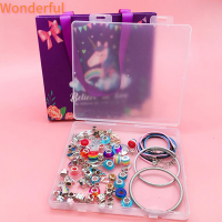 ?【Lowest price】Wonderful ชุดสร้อยข้อมือแบบทำมือสำหรับเด็กของขวัญกระเป๋ายูนิคอร์นชุดลูกปัดแฮนด์เมดสร้อยคอสำหรับผู้หญิงสำหรับทำเครื่องประดับ