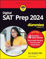 หนังสืออังกฤษใหม่ DIGITAL SAT PREP 2024 FOR DUMMIES: 4 PRACTICE TESTS ONLINE