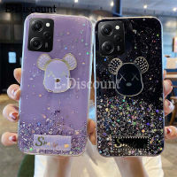 คลังสินค้าพร้อมเคสสำหรับ Redmi Note12 Pro Plus เคสแหวนขึ้นเงาเคสหมีเศร้าเนื้อนิ่มแวววาวสำหรับ Redmi Note 12 Pro Plus ฝาหลังลายดวงจันทร์เด็กผู้หญิง