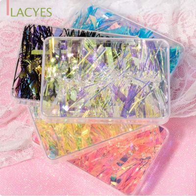 Lacyes กระดาษแก้วเลเซอร์ แต่งกลิตเตอร์ ไล่โทนสี หลากสี สําหรับตกแต่งเล็บ QC7311709