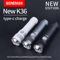 ไฟฉายแสงสูง K36-c แบบ PIONEMAN SST40ชาร์จโดยตรงชนิด C SST70 SFT40 SFT70 XHP50.2 XHP50.3HI XHP70.3HI XHP70.2