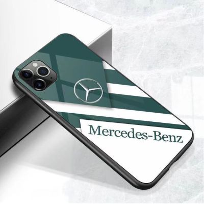 เคสสำหรับไอโฟนโทรศัพท์กันกระแทก Mercedes-Benz 14 /Pro/plus/pro Max/ 13/12/11-กระจกป้องกัน