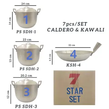 Eagle King Caldero set ( 3pcs. Kaldero set and 1pc. Kawali)