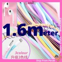 【Ready Stock】 ☏✌ B40 160cm Cable Tie Protector Spring Wrapper DIY Charging USB Earphone 数据线耳机弹簧保护套