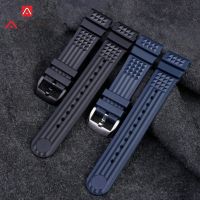 [ladies jewelry]20Mm 22Mm BlackSilicone StrapDiving Watchband Men Rubber ReplacementBelt BandAccessories