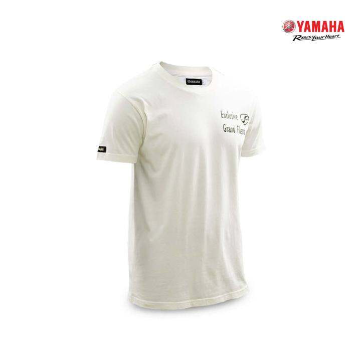 yamaha-เสื้อยืดยามาฮ่าสีเหลืองอ่อน