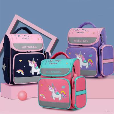 Unicorn Backpack pencil case for children Student Large Capacity Waterproof Printing Multipurpose Grades 1-4 Bags