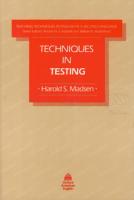 Bundanjai (หนังสือเรียนภาษาอังกฤษ Oxford) Teaching Techniques in English Techniques in Testing (P)