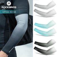 ROCKBORS Ice Silk Bike Sleeves Summer UPF50+ Sun Protection Bicycle Arm Warmer Quick Dry Sports MTB Road Cool Cycling Sleeves