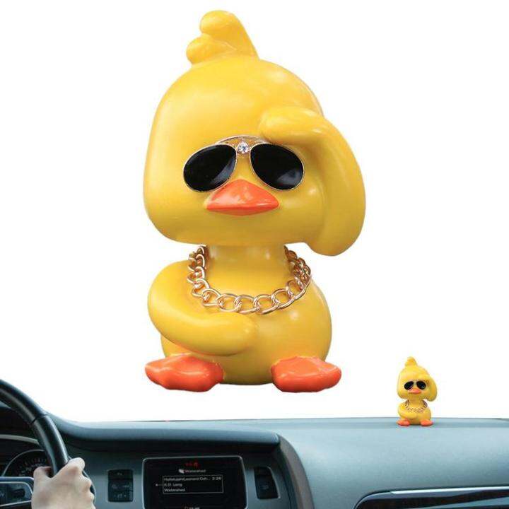 yellow-duck-car-ornaments-shaking-head-yellow-duck-car-accessories-funny-shaking-head-doll-with-sunglasses-and-necklace-for-motorcycle-bicycle-automobile-supple