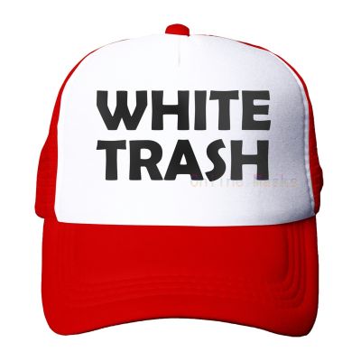 [2023] ถังขยะสีขาว-ใจแคบสลัมสหรัฐอเมริกา-หมวกแก๊ปหมวกคนขับรถบรรทุกผู้ใหญ่
