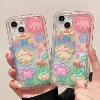 For IPhone 13 Pro Max 14 IPhone Case Thickened TPU Soft Case Clear Case Airbag Shockproof Cartoon Cute Compatible with For IPhone 11 12 Pro Max