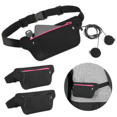 Unisex Running Bag Neoprene Sport Waist Packs Adjustable Belt Cycling Bum Pouch Phone Bag Purse Outdoor Jogging Marathon Bag Running Belt