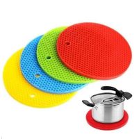 【CW】 2pcs Multifunctional Round Resistant Silicone Cup Coasters Non-slip Pot Holder Table Placemat Accessories