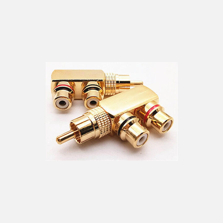 1 RCA Male To 2 RCA Female AV Audio Video Adapter Plug Splitter ...