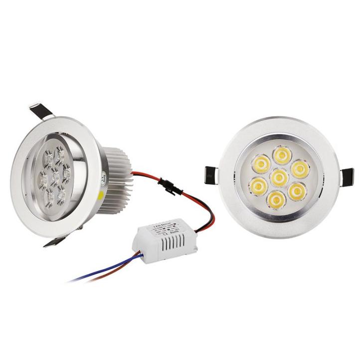 คุ้มสุด-เเพ็ค-5-โคม-led-downlight-โคมไฟดาว์นไลท์-3-วัตต์-5-วัตต์-7-วัตต์-9-วัตต์-12-วัตต์-15-วัตต์-โคมไฟตกเเต่งเพดาน-โคมไฟฝังฝ้า-โคมไฟส่องเฉพาะจุด-เเสงwhite-warmwhite-รุ่นขอบเงิน-พร้อมหม้อเเปลง-ติดตั้