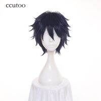 Ccutoo 30Cm Ao No บลูเอ็กซ์โซซิส Okumura Rin หางนางฟ้าสีน้ำเงินชั้นปุยนุ่มสั้นวิกผมปลอมวิกผมคอสเพลย์ผมเต็ม