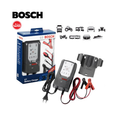 BOSCH เครื่องชาร์จแบตเตอรี่ รุ่น C7 Battery Charger 12/24 Volt สำหรับรถยนต์และมอเตอร์ไซค์ เครื่องมือพ่อ