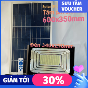 Đèn led pha năng lượng mặt trời 300w IP67 có remote tấm pin 600x350mm