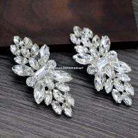 2pcs คลิปรองเท้างานแต่งงานรองเท้าส้นสูงผู้หญิงเจ้าสาวตกแต่ง rhinestone เงาคลิปตกแต่ง Charm BUCKLE dropships