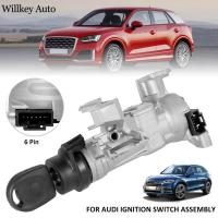 กระบอกล็อคจุดระเบิดสำหรับรถยนต์อลูมิเนียมทนทานใช้ได้กับ Audi A1 6-Pin,ตัวล็อคพวงมาลัยสวิตช์เริ่มจุดระเบิดใช้ได้กับอะไหล่เปลี่ยน Q3 A3 A1 Audi