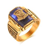 Fashion Vintage Gold Colored black blue red green Zirconia Ring 1973 Walton Tigers Navy Signet Rings for Men Male Woman Ladies Jewelry Size 12