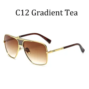 SHIYAN Irregular Round Sunglasses Women Designer Gradient Fashion Sun  Glasses Female Rimless Metal Curved Temples-04 Gold-Tea : Amazon.co.uk:  Fashion