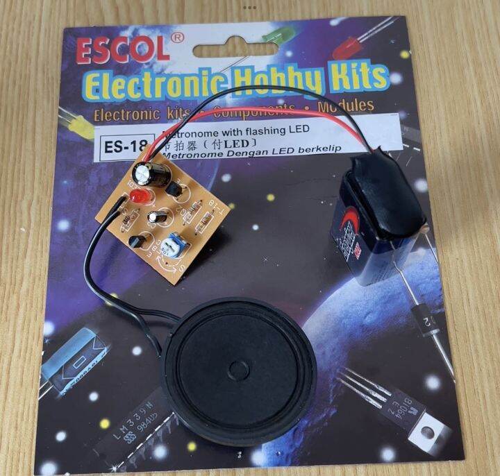 ESCOL ES18 Electronic Hobby Kit Simple 2transistor Metronome with
