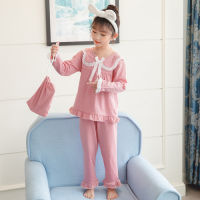 3 Pcs Cotton Girls Pajamas Sets Autumn Winter Long Sleeve Childrens Sleepwear Set Pajamas Girls Pyjamas Sets for Kids Nightwear