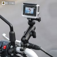 ❐℡۞ Motorcycle Bike Camera Mount For Sony/GoPro Hero8 / 7/6/5/4/3 Sports Camera Mounting Accessories Metal Handlebar Rearview Mirror